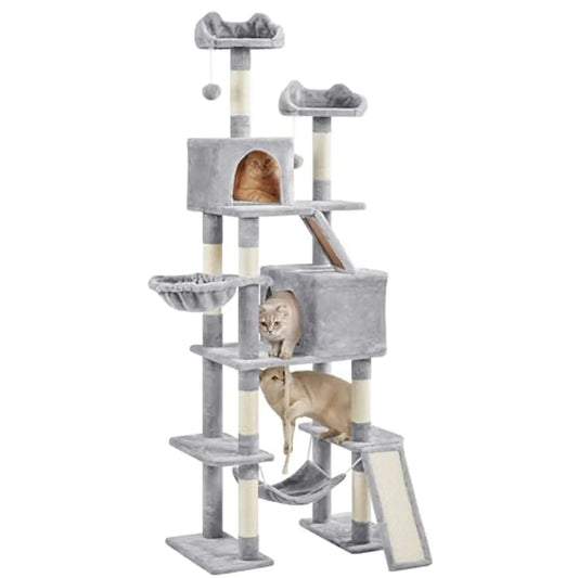 Multi-Level Cat Tree With Hammock And Scratching Posts
