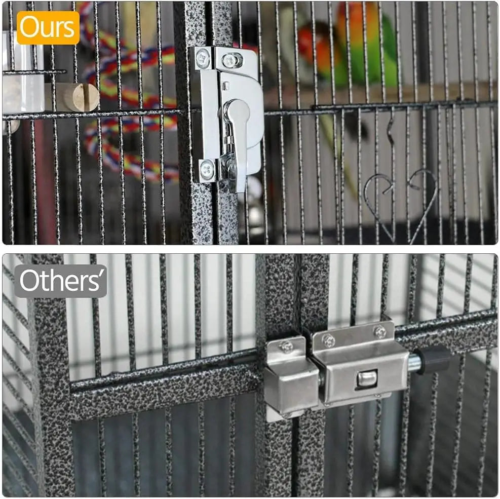 Metal Bird Cage For Parrots Cockatiels Conures Parakeets Lovebirds