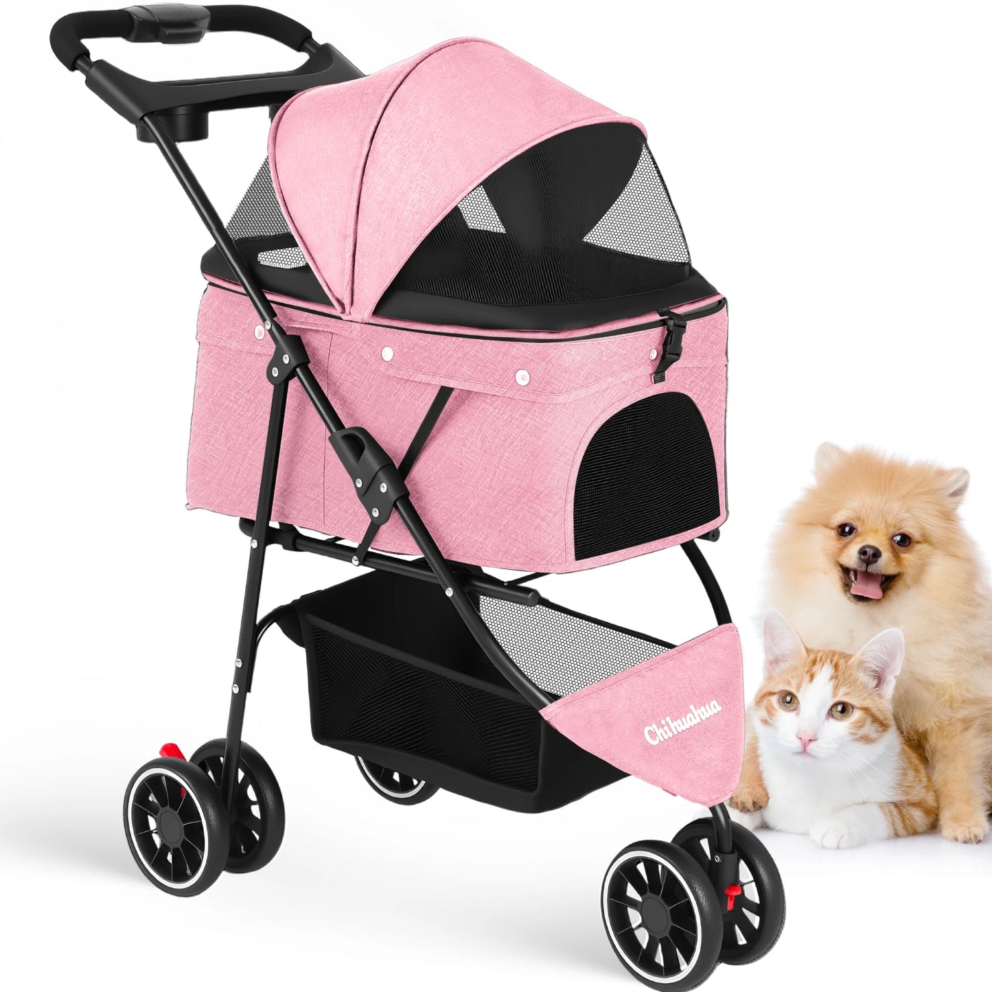 Chihuahua Pet Stroller For Small Dogs And Cats Portable Foldable