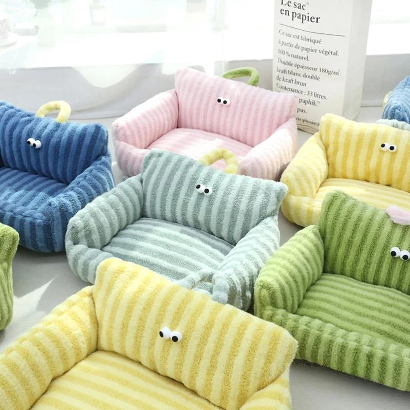 NONECN Winter Warm Pet Sofa Bed For Small Dogs Cats