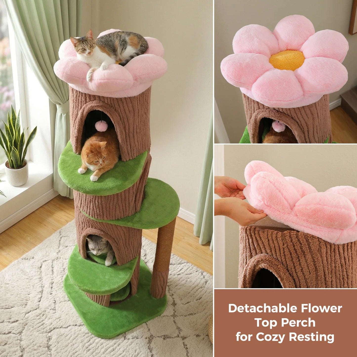 PAWZ Road Cat Tree With Condos And Scratching Post