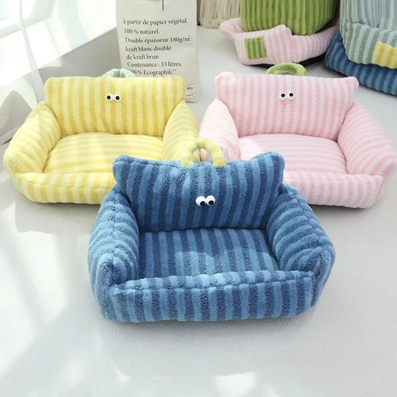 NONECN Winter Warm Pet Sofa Bed For Small Dogs Cats