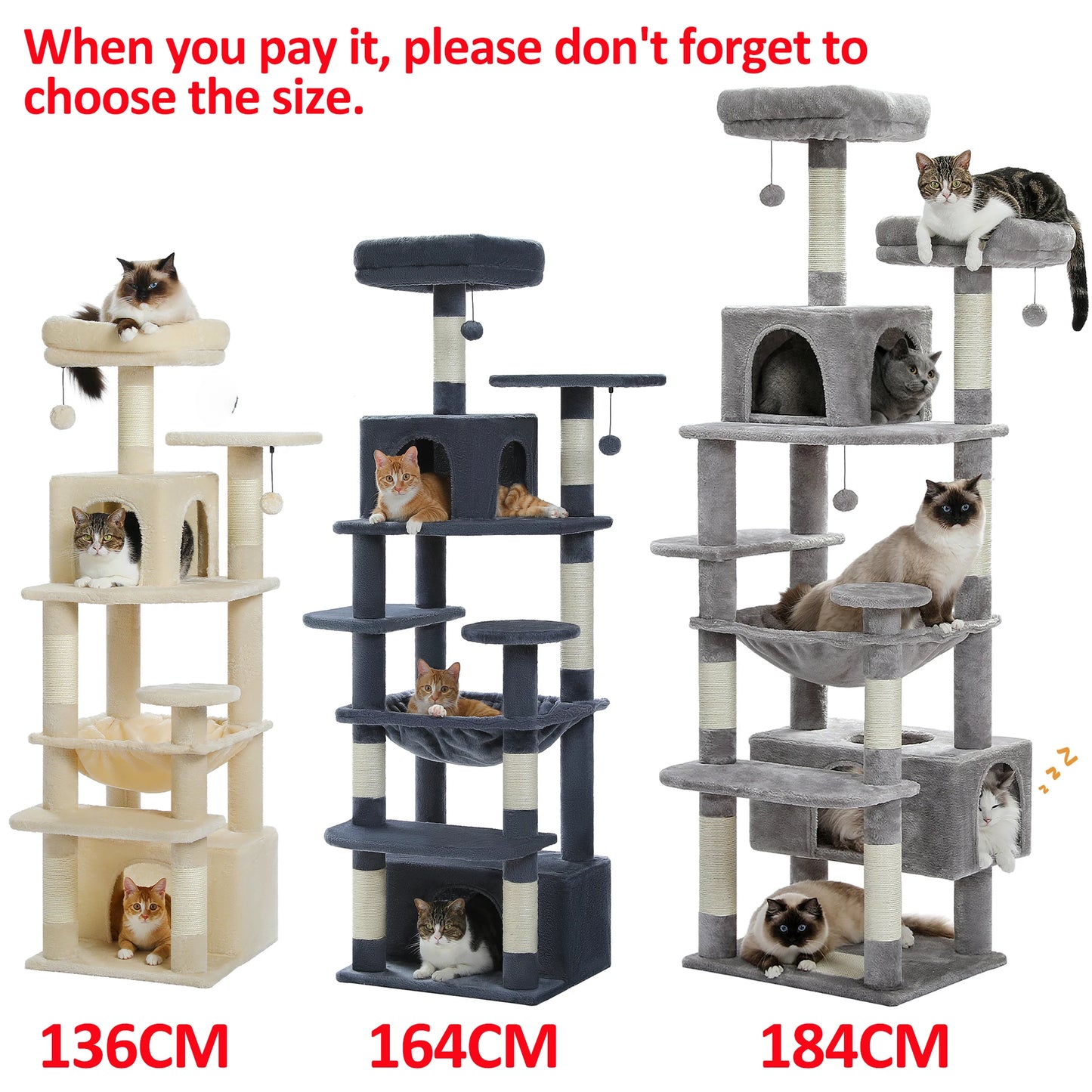 PAWZ Road Indoor Cat Tree Tower With Durable Sisal Posts