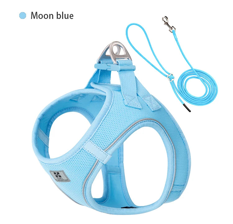 Adjustable Reflective Dog Harness Leash Set for Pets