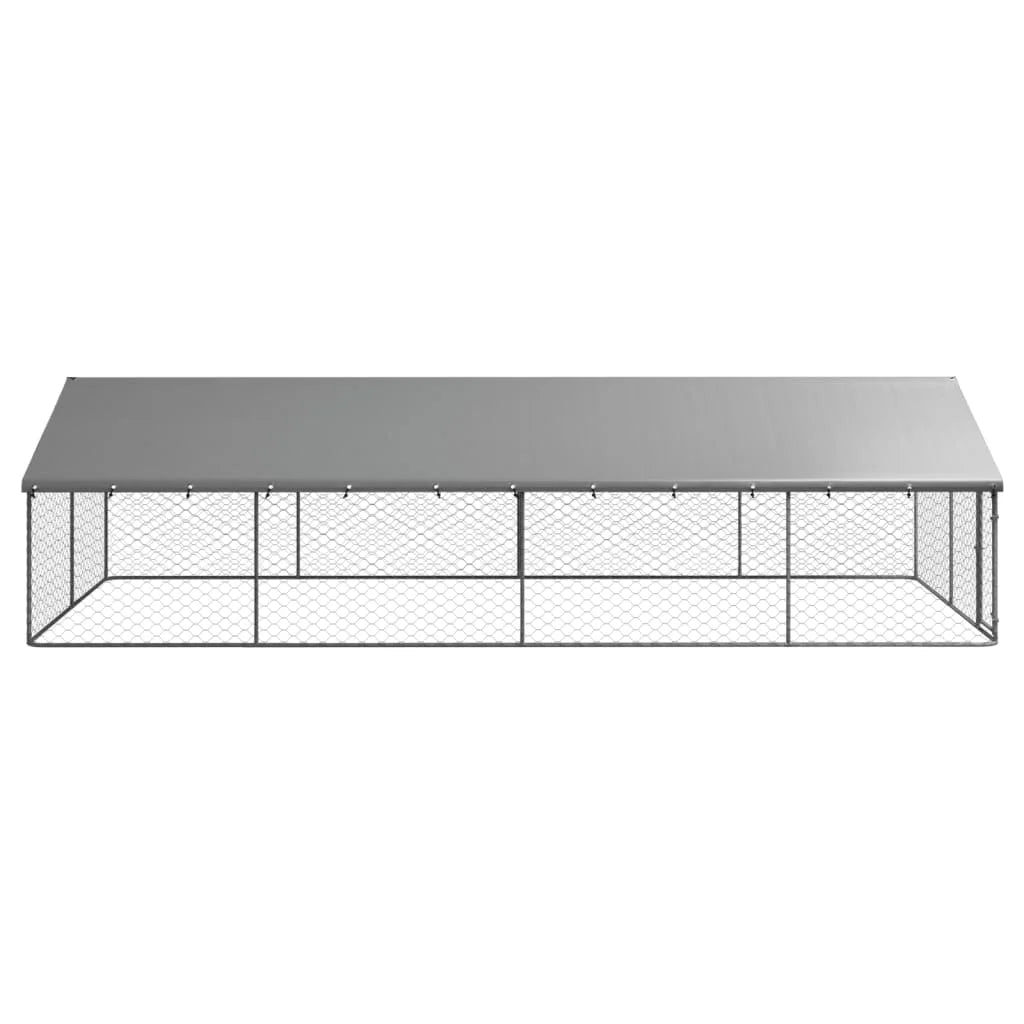 NONEM Outdoor Kennel With Roof Galvanized Steel Enclosure