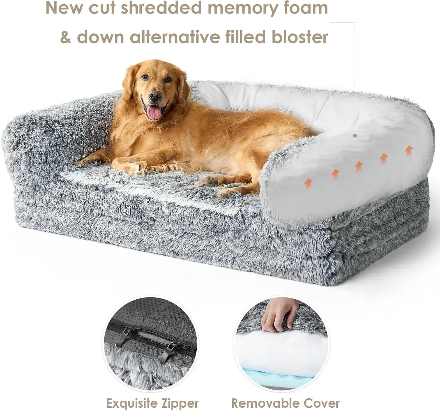 Foldable Human Dog Bed Orthopedic Memory Foam Couch For Adults
