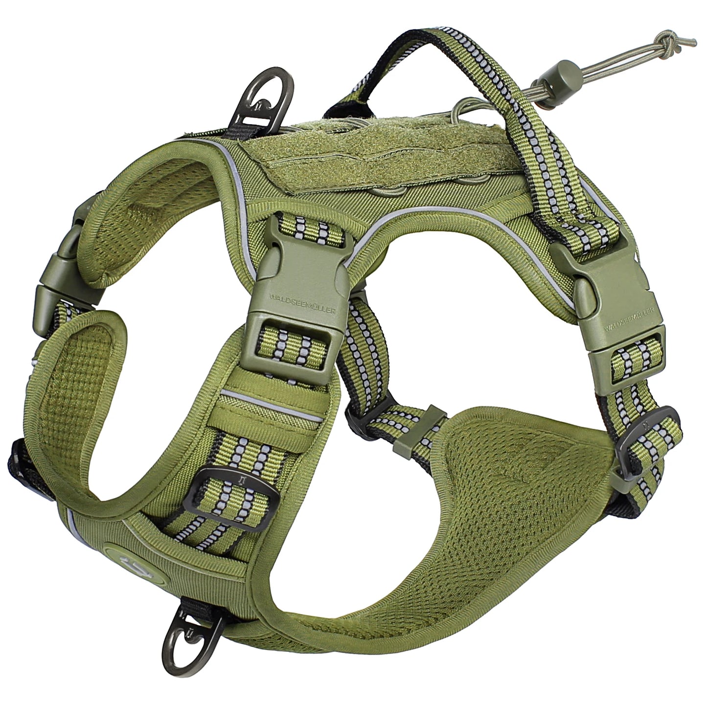 NONECN Tactical No Pull Dog Harness MOLLE Reflective Adjustable Vest