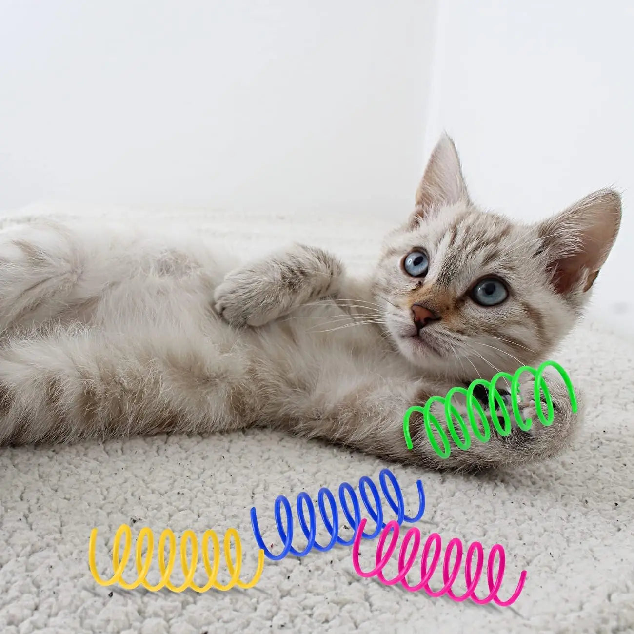 Cat Spiral Spring Toys For Indoor Cats 100 Pack Colorful